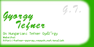 gyorgy tefner business card